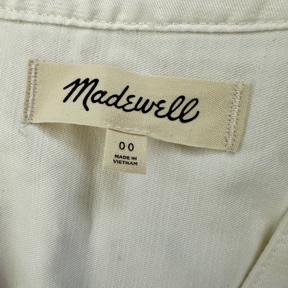 Madewell // Ivory Button-Front Midi Dress - Picture 2 of 4